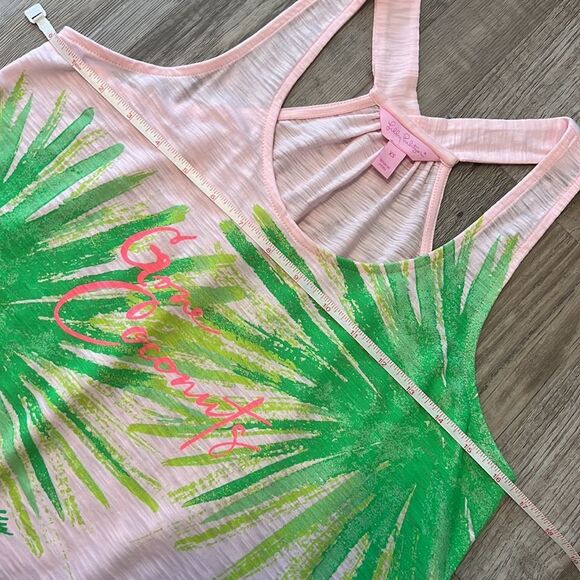 Lilly Pulitzer Pink Cordelia Gone Coconuts Racerback Tank Top NWOT - Picture 9 of 11